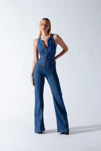 SOPHIA™ | DENIM JUMPSUIT